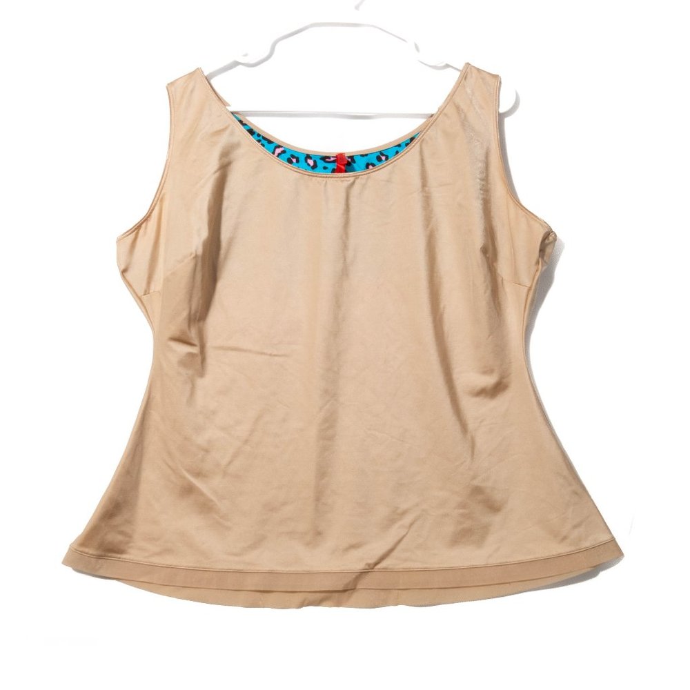 Spanx Nude and Leopard Print Body Shaping Tank Size 3X